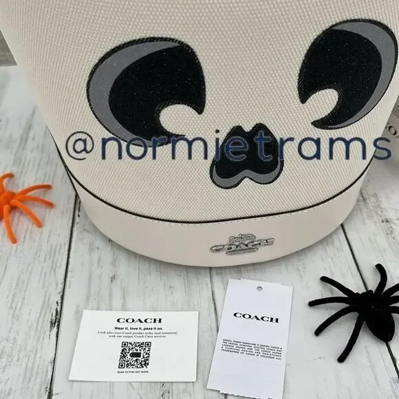Coach Trick Or Treat Bucket With Halloween Ghost Bag Purse - Picture 6 of 9